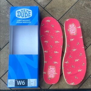 Hey Dude Pink Beach Insoles for Comfort